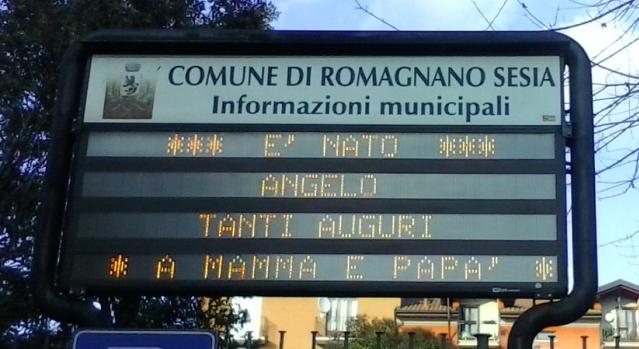 Col 2015 Romagnano Sesia dà il benvenuto ufficiale ai nuovi nati