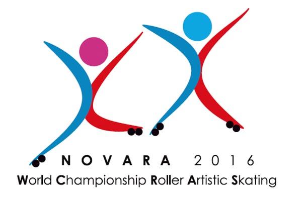 Un oleggese firma il logo dei Mondiali di pattinaggio