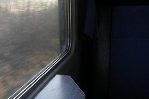 Esibizionista sul treno dei pendolari