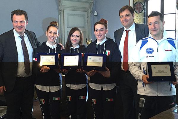 Giovani campioni novaresi premiati in Municipio