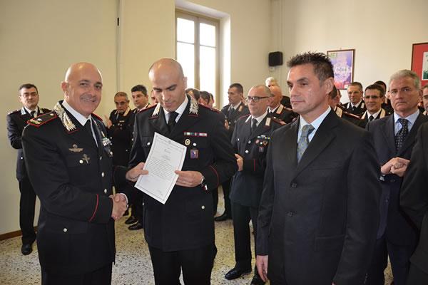 Il generale Micale in visita al comando provinciale dell’Arma