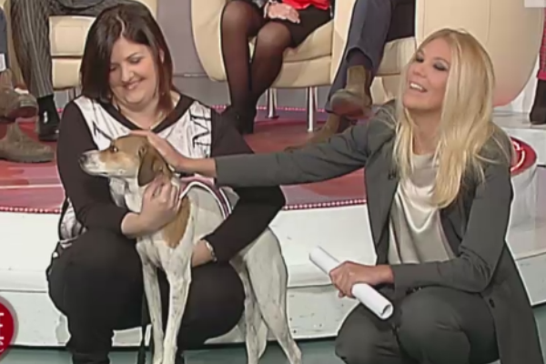 La storia della cagnolina scappata a Capodanno a Storie Vere su Rai Uno