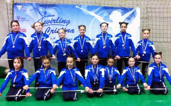 Twirling Santa Cristina, anche le baby atlete sono d’oro e d’argento