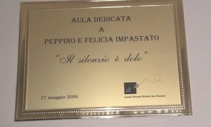 La classe quinta della San Vincenzo intitolata a Peppino Impastato e alla madre