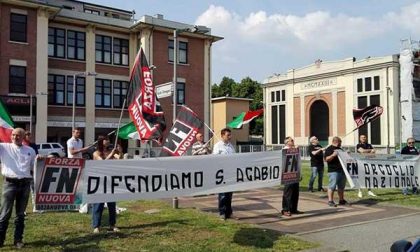 Presidio di Forza Nuova a S. Agabio dopo il divieto al corteo di qualche settimana fa