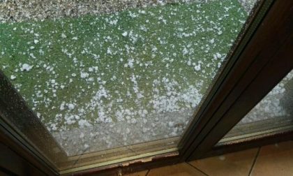 Forte grandinata su  Novara Nord