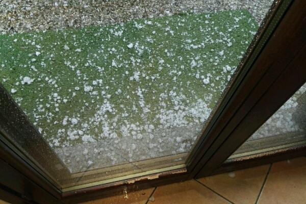 Forte grandinata su  Novara Nord
