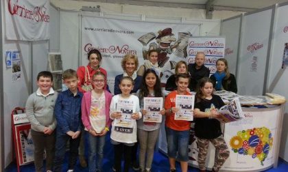 In Fiera i piccoli giornalisti della scuola Merula di Borgolavezzaro