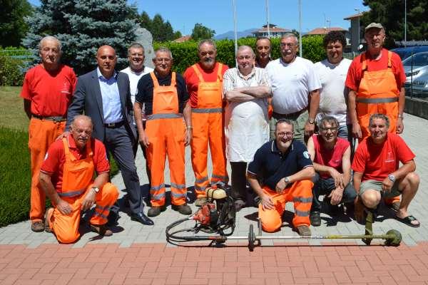 Protezione Civile al lavoro per pulire il Rio Grua