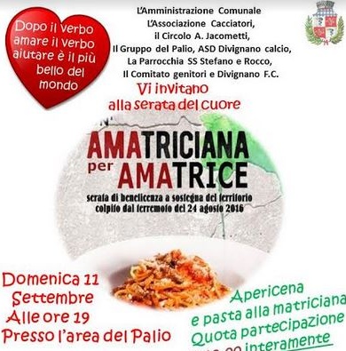 A Divignano una serata a favore dei terremotati