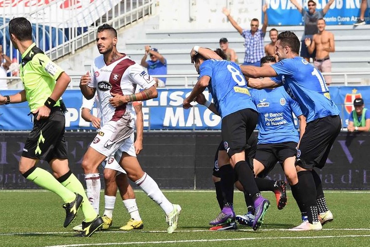 Il Novara batte la Salernitana per 1-0