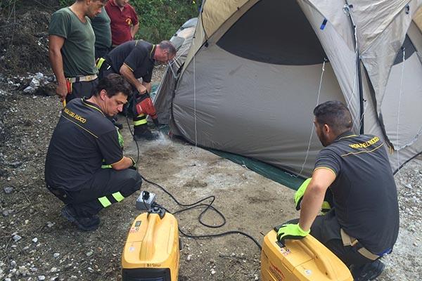 Altri cinque vigili del fuoco di Novara ad Arquata del Tronto