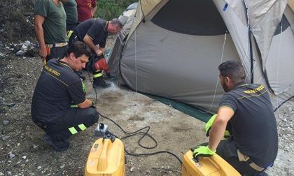 Altri cinque vigili del fuoco novaresi ad Arquata del Tronto (fotogallery)