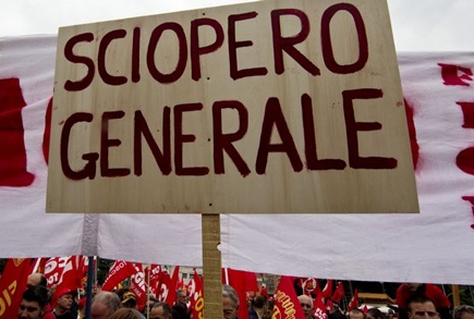Sciopero generale dalle 21 di giovedì 1 alle 21 di venerdì 2 dicembre