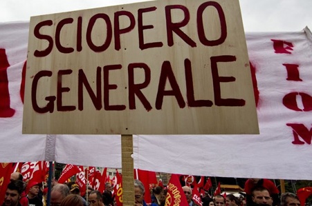 Venerdì 17 novembre sciopero generale indetto da Cgil e Uil