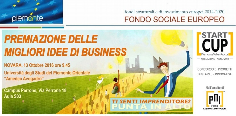 Start Cup Piemonte Valle dAosta 2016, la premiazione a Novara