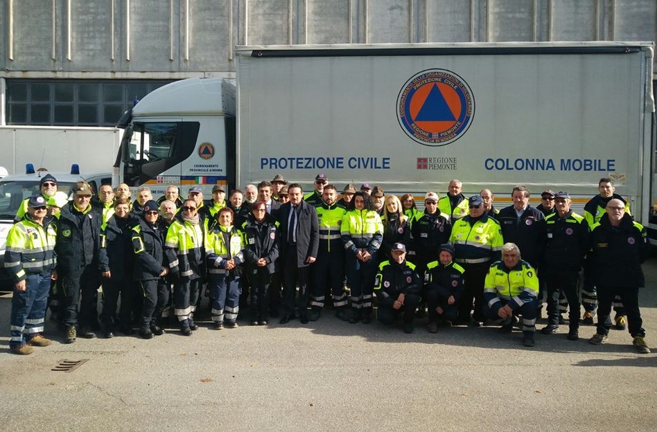 Il presidente Besozzi incontra i volontari della Protezione civile a Gattico