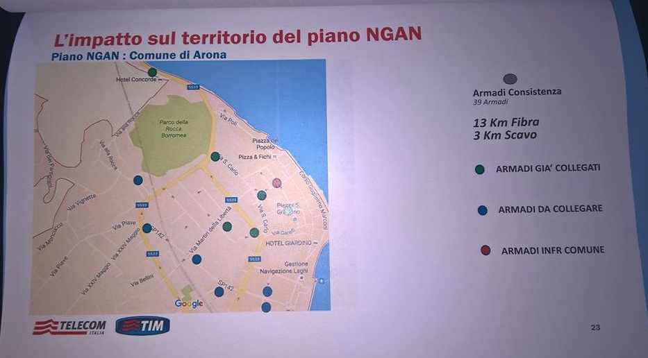 Progetto Arona Tim: in primavera arriva la banda larga