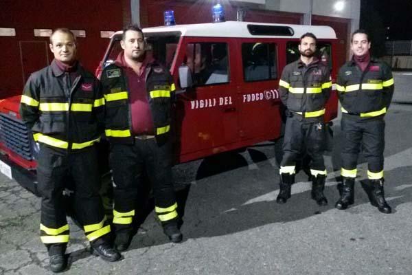 Vigili del fuoco di Novara ad Arquata del Tronto