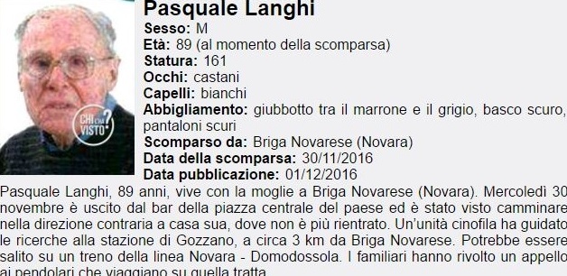 I carabinieri indagano sulla scomparsa di Lino Langhi: diversi i misteri o “miracoli”