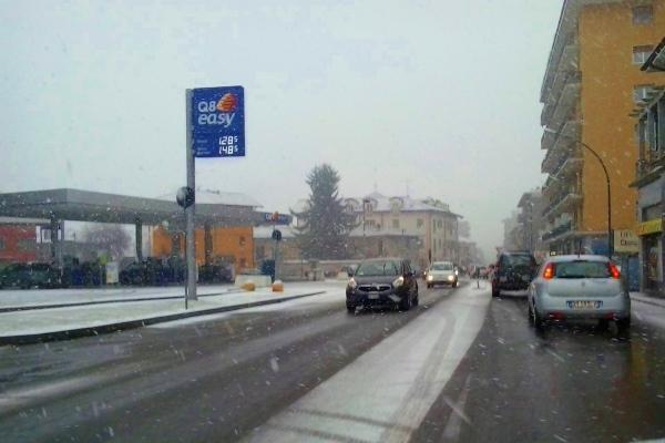 Nevicata su tutto il Novarese
