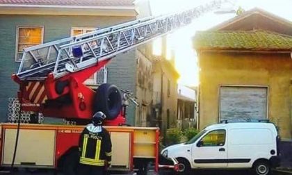 Principio d'incendio da una canna fumaria