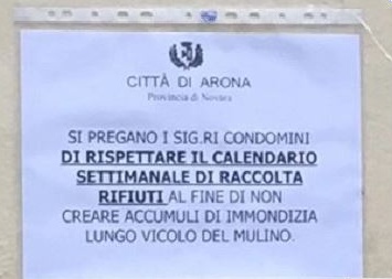 Nell’aronese è caos differenziata