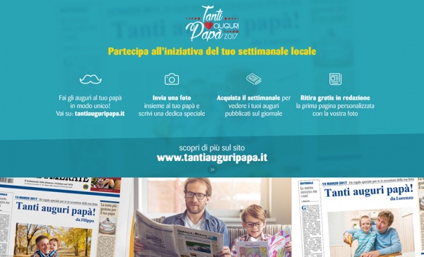 Tanti auguri papà: una notizia da prima pagina