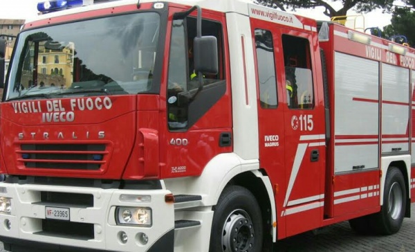 Appartamento in fiamme a Caltignaga