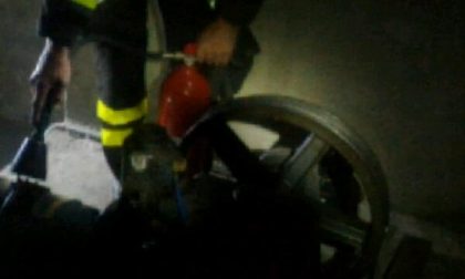 Cabina ascensore a fuoco