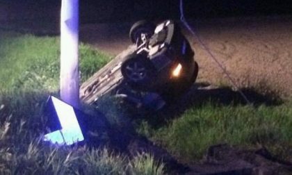 Incidente a Cameriano: auto fuori strada