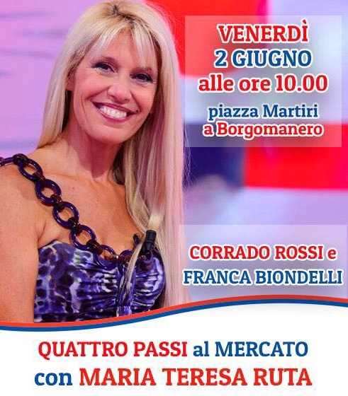 Borgomanero: in città arriva Maria Teresa Ruta