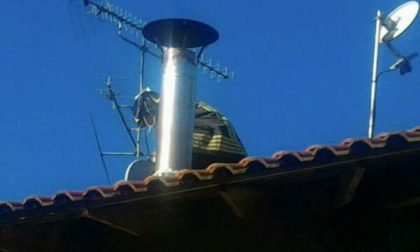 Incendio canna fumaria a Fontaneto