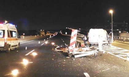 Incidente tra due furgoni martedì in tarda sera in A4
