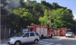 Arona: incendio nel parco della Rocca