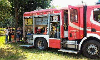 Esercitazione con Vigili del fuoco e protezione civile alla media di Vespolate