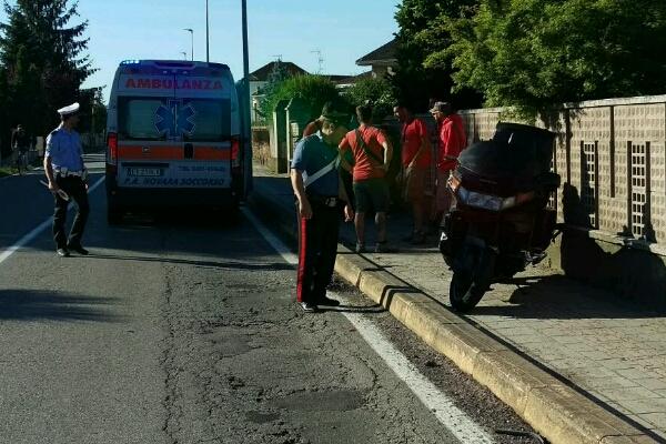 Motociclista ferito in un incidente a Vespolate