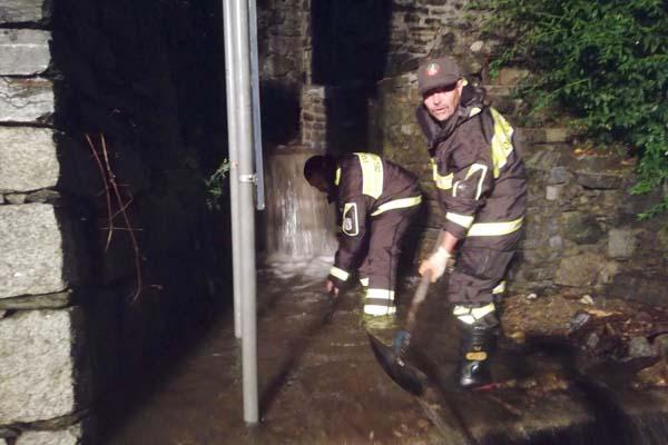 Temporale: molti gli interventi dei Vigili del fuoco