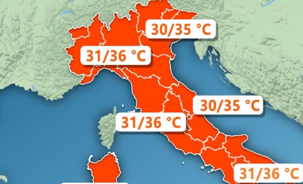 La tregua è finita: tornano caldo africano e afa