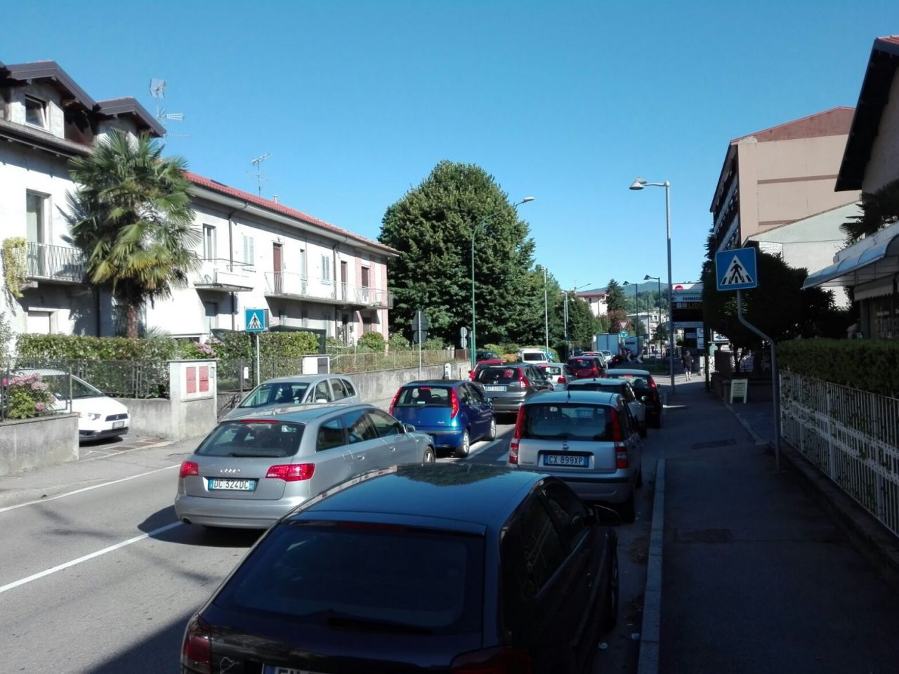 Traffico rallentato in via Milano e in viale Baracca