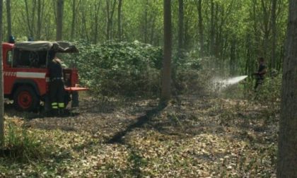 Incendio nell'area della vecchia discarica