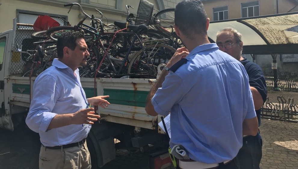In stazione rimosse 70 biciclette