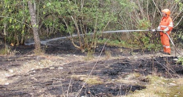 Incendio tra Bellinzago e Cameri