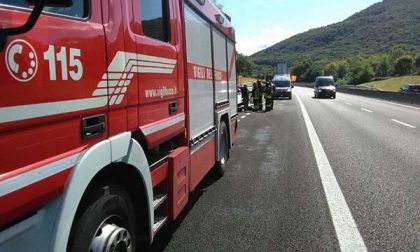 Incendio in A26  a un camion