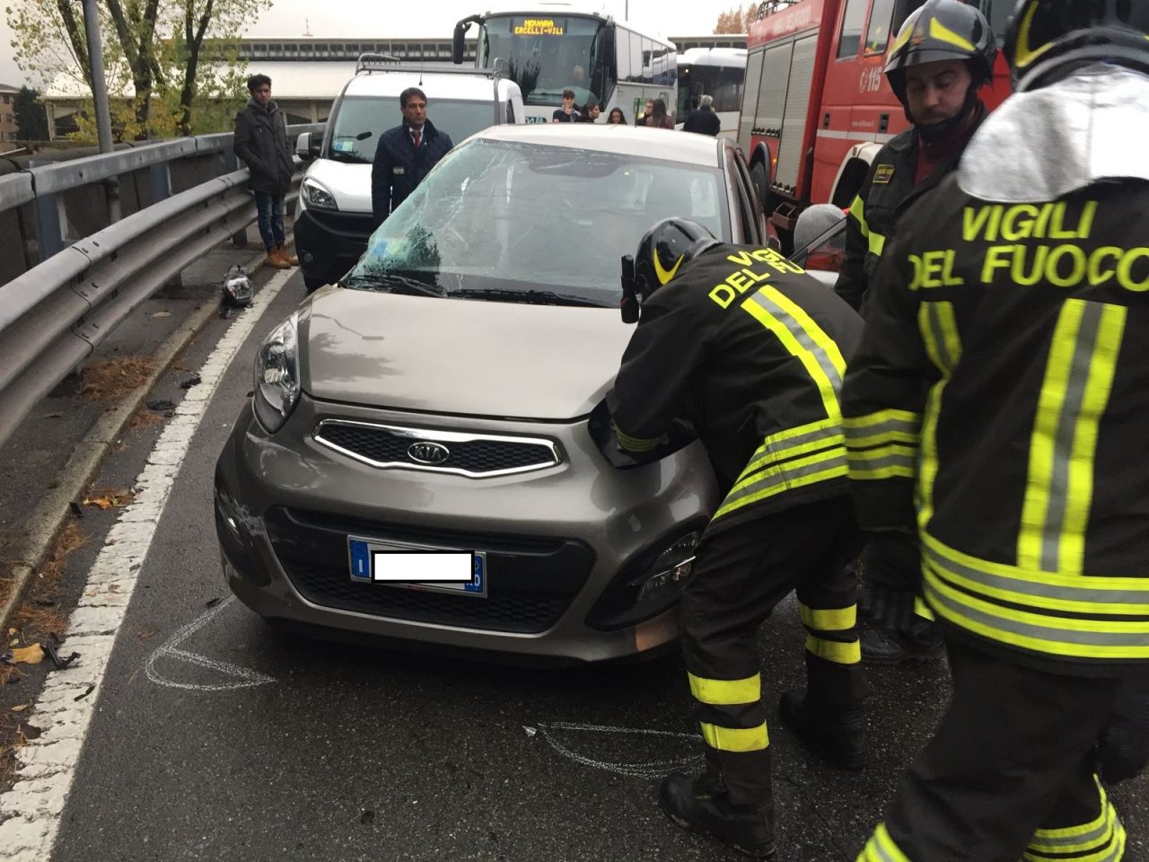 Incidente Novara: traffico in tilt sul Cavalcavia San Martino
