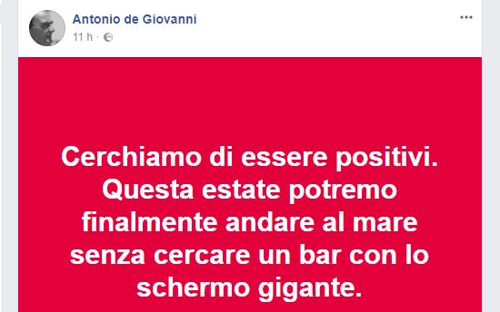 Italia fuori dal Mondiale: l’ironia degli aronesi