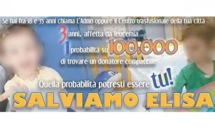 Corsa in aiuto a Elisa per donare il midollo