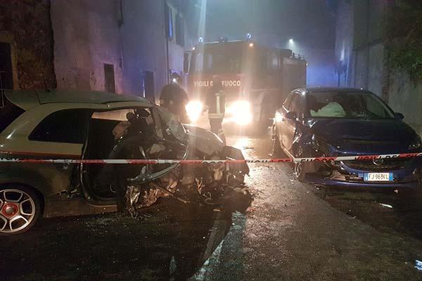 Incidente tra due auto nella notte a Orfengo