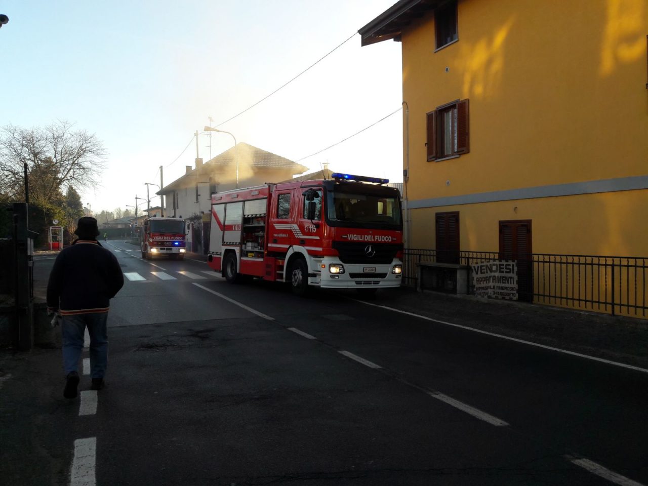 Incendio Giò Pizza a Castelletto