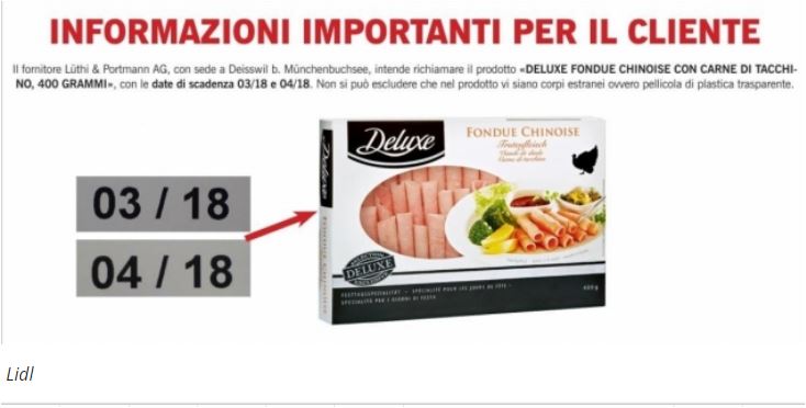 Allarme plastica nel tacchino per la fondue chinoise